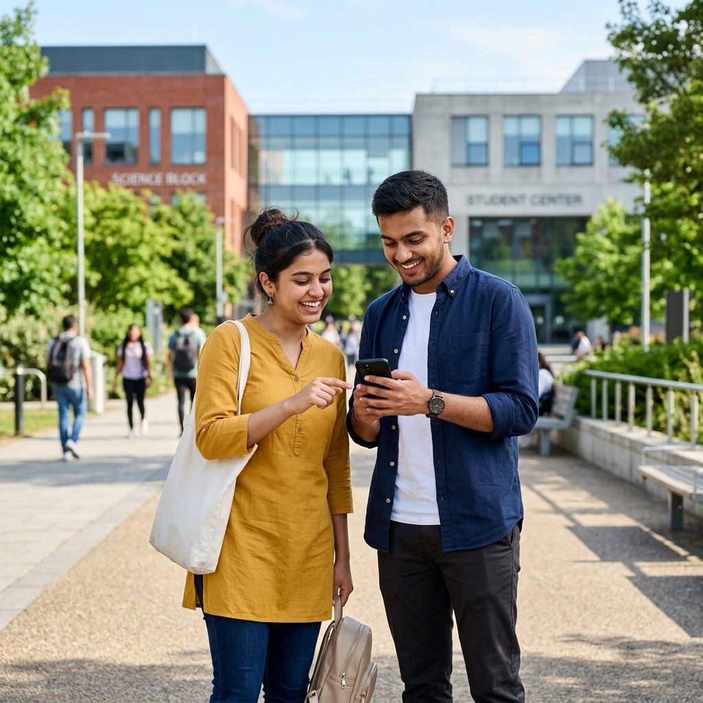 College students using Campus Buddy